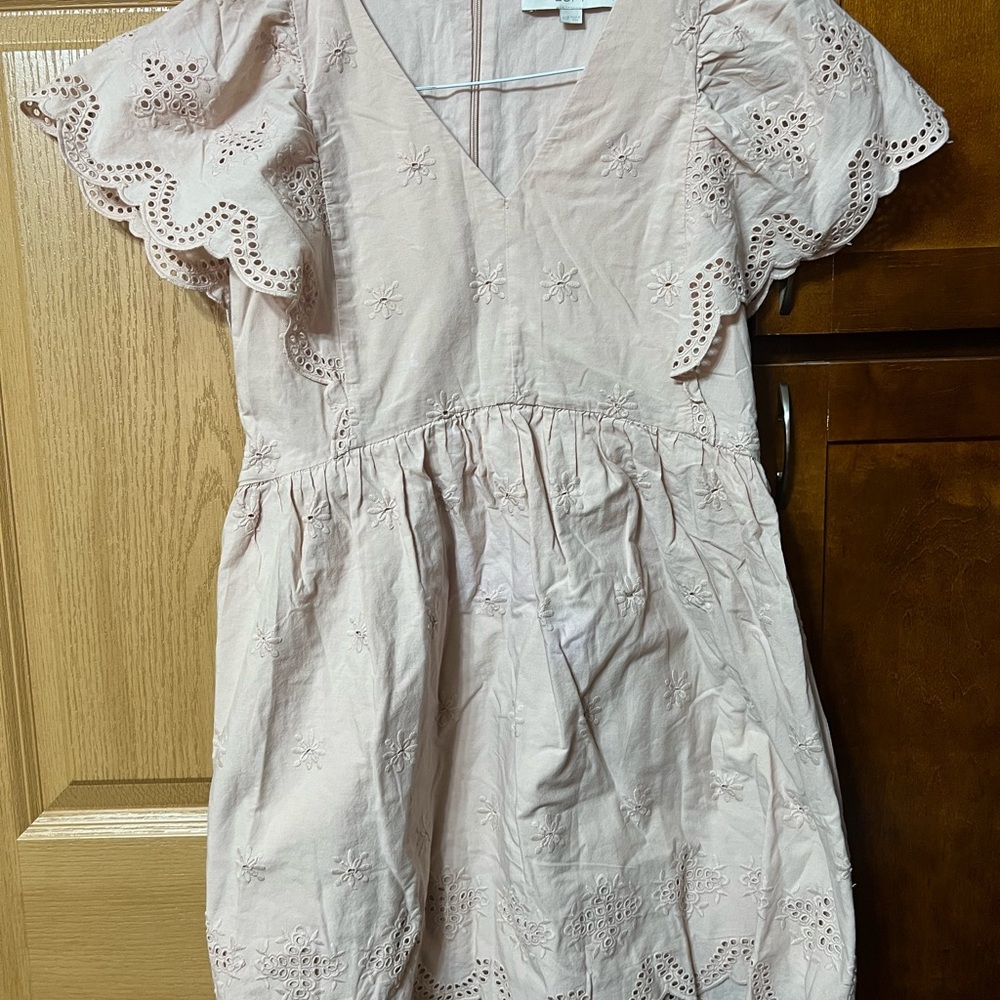 Charming Pink Eyelet women Dress